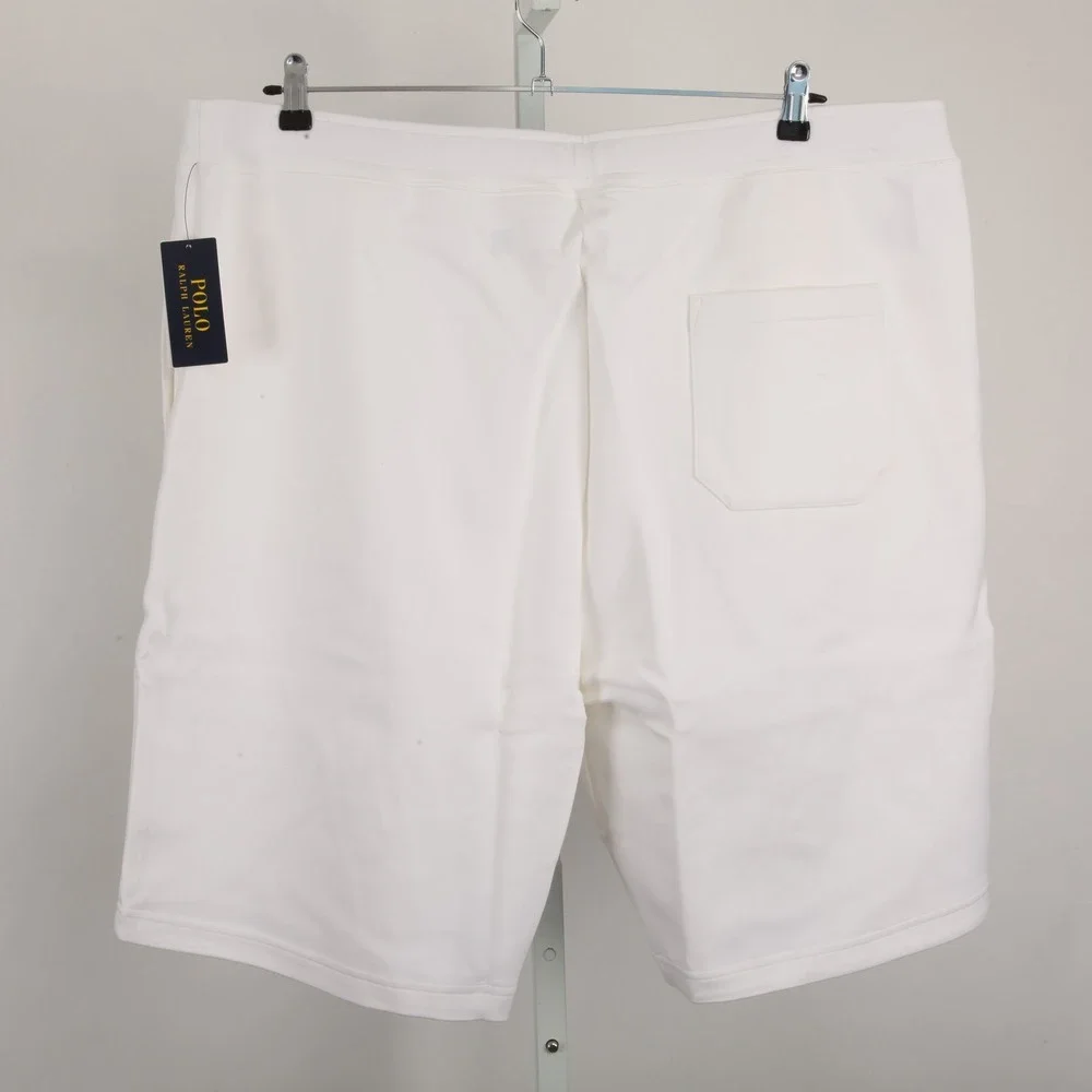 Polo Ralph Lauren Men's White Fleece Drawstring Activewear Shorts Size 3XB NWT
